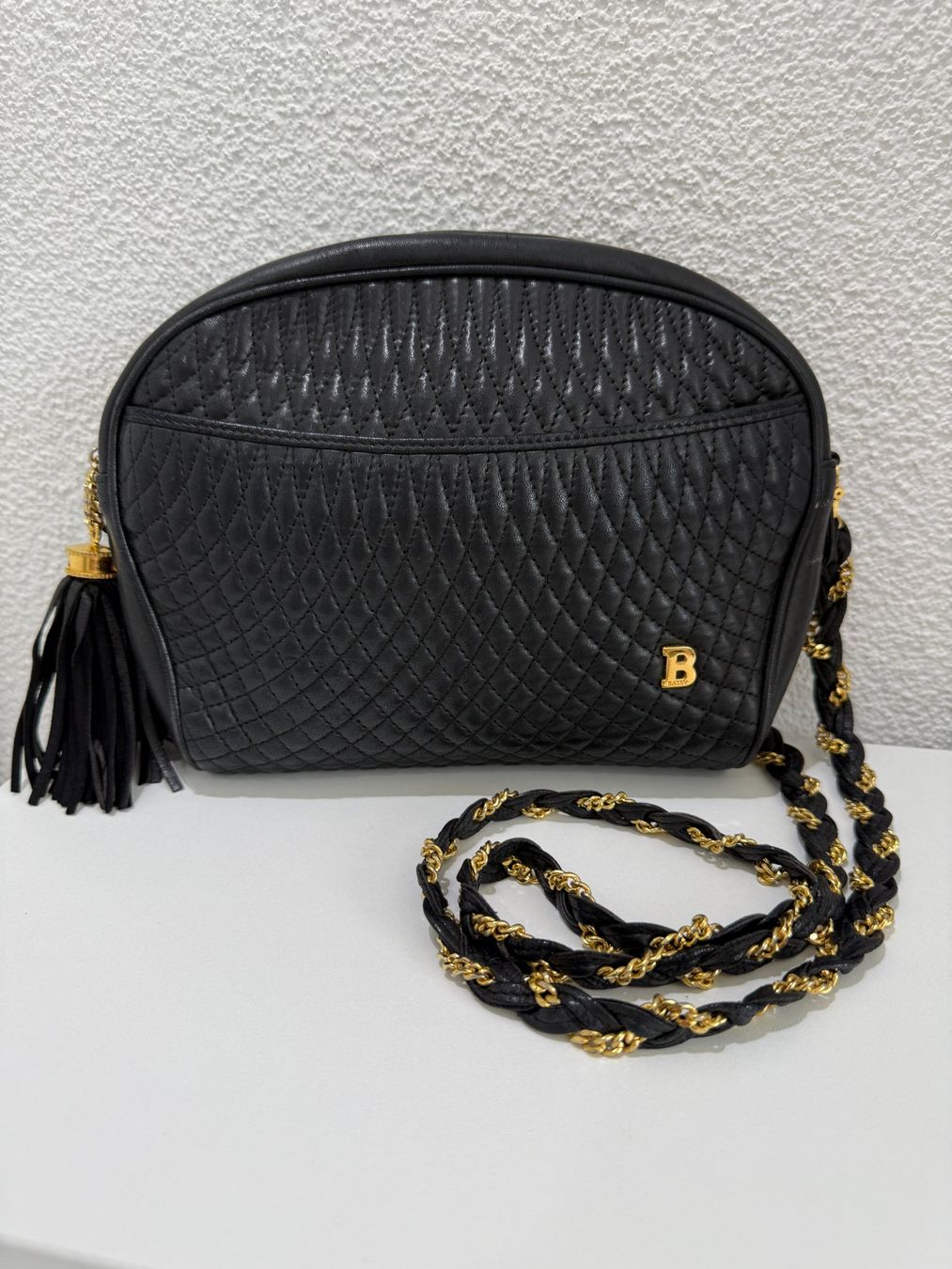 Bally Borse da donna: Bally Crossbody oder Schulter Handtasche Schwarz Leder Top – Usato da Kreuzlingen venduto da Bildschirm_Auge 1