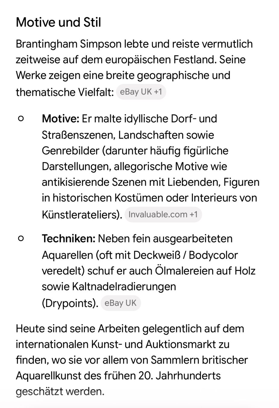 Dipinti: Brantingham Simpson Alexander (1904-1931 aktiv) – Usato da Grosshöchstetten venduto da Perle1951 5