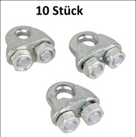 10 Stk. Drahtseilklemmen verzinkt 6 mm. Gratis Lieferung!