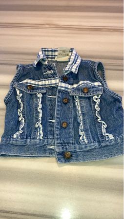 Jeans Gilet mit Rüschen, Gr.74 nr.4