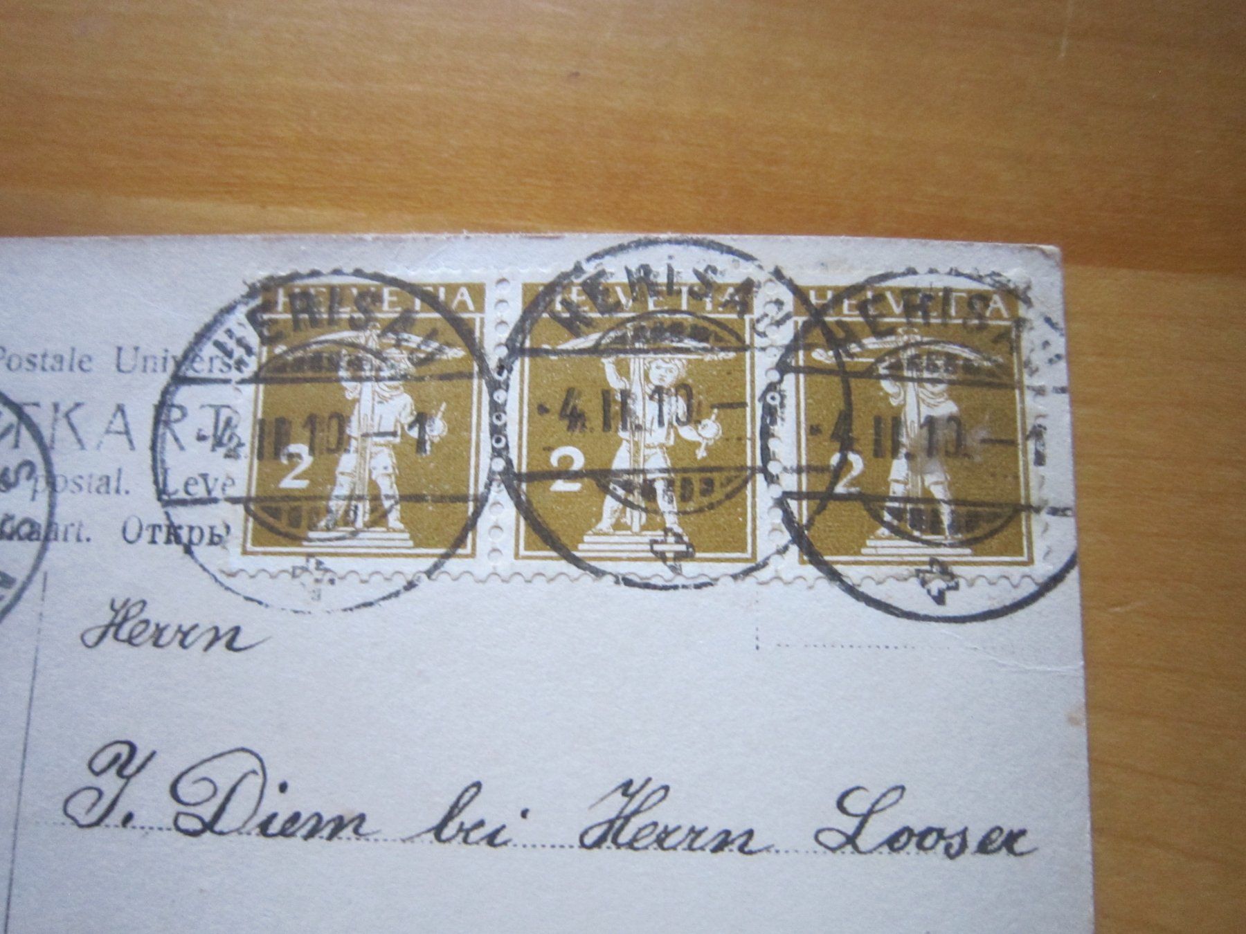 Cartoline postali: No 1 Postkarte Storch Stempel Herisau – Usato da Gordola venduto da Polentaefung 3
