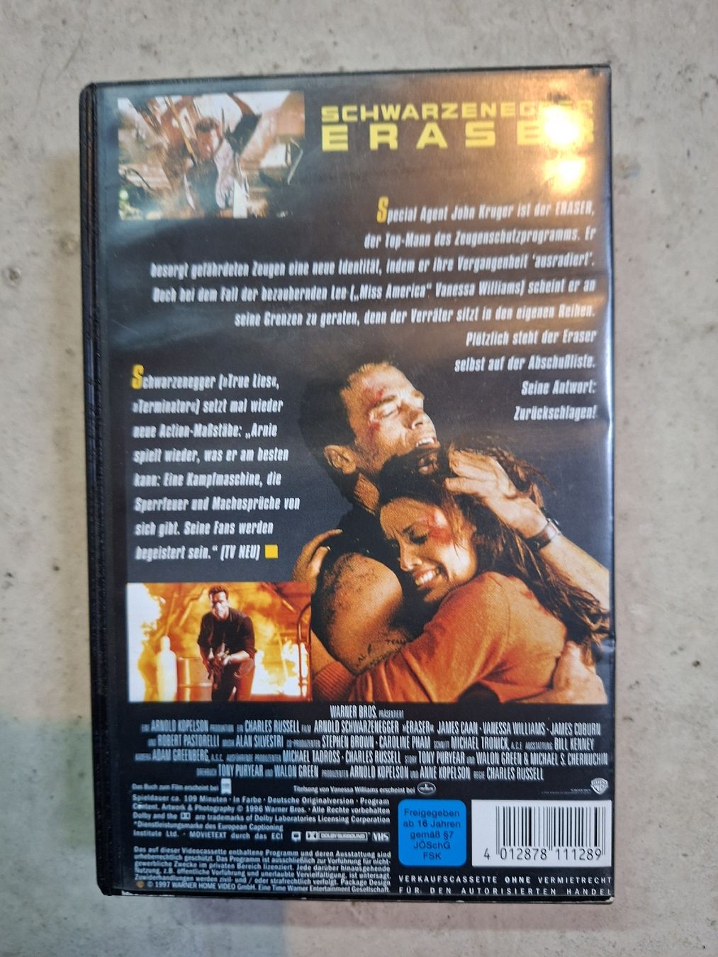Alle VHS: Eraser Schwarzenegger VHS – Gebraucht aus Rothenhausen von sfr_kr9t 1