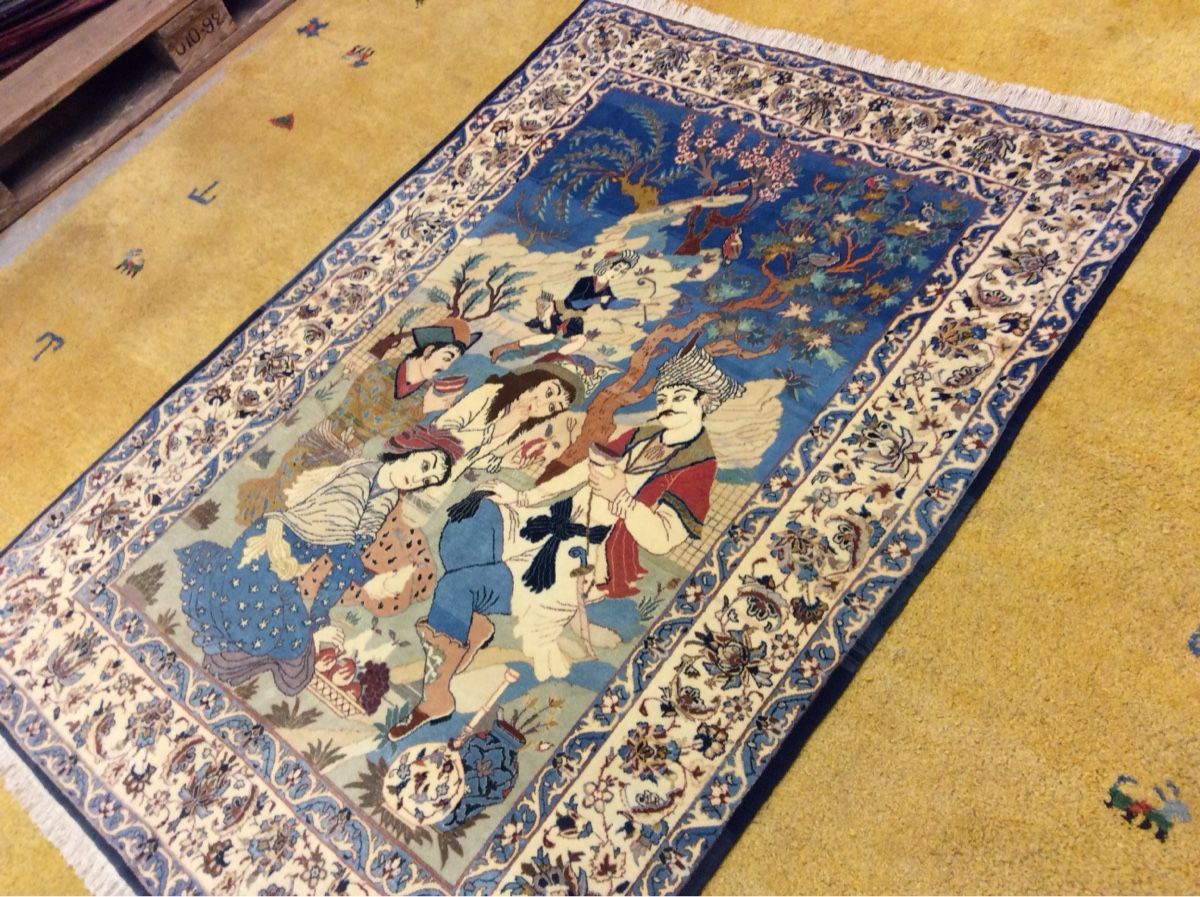 Tappeti: Persischer Orientteppich, Isfahan Bildteppich! N 375 – Usato da Zürich venduto da Hemmat 4