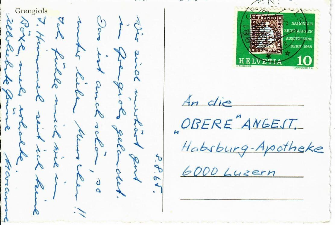 Ansichtskarten: Grengiols – Gebraucht aus Hochdorf von Ziegel-16 1