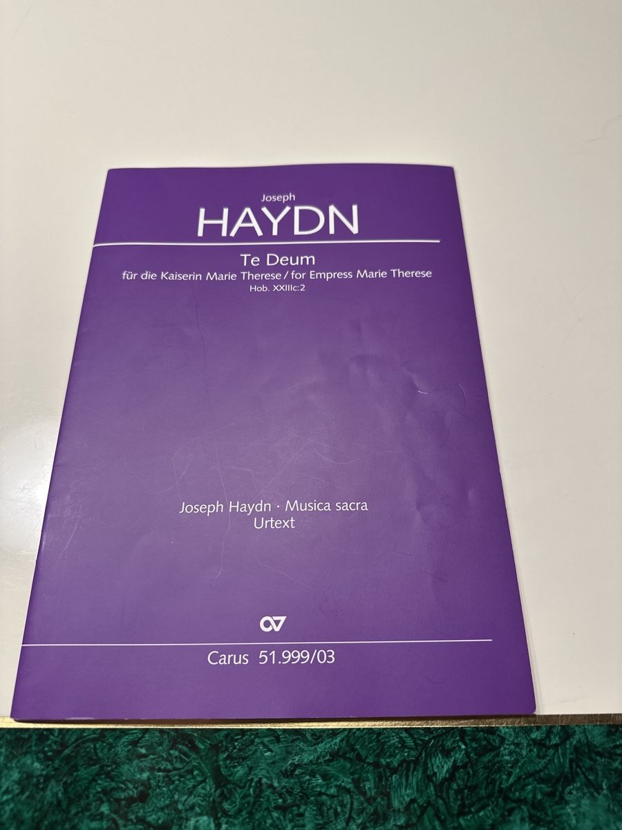 Bücher: Haydn Te Deum Partitur Carus 51.999/03 – Gebraucht aus Wald ZH von Martin79