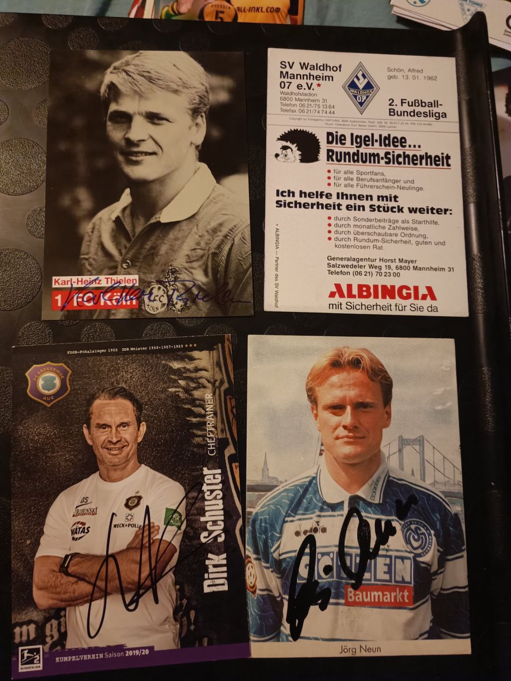 Autogramme: Bundesliga - 4 signierte Autogrammkarten - Set B9 – Gebraucht aus Menziken von Artographs 1