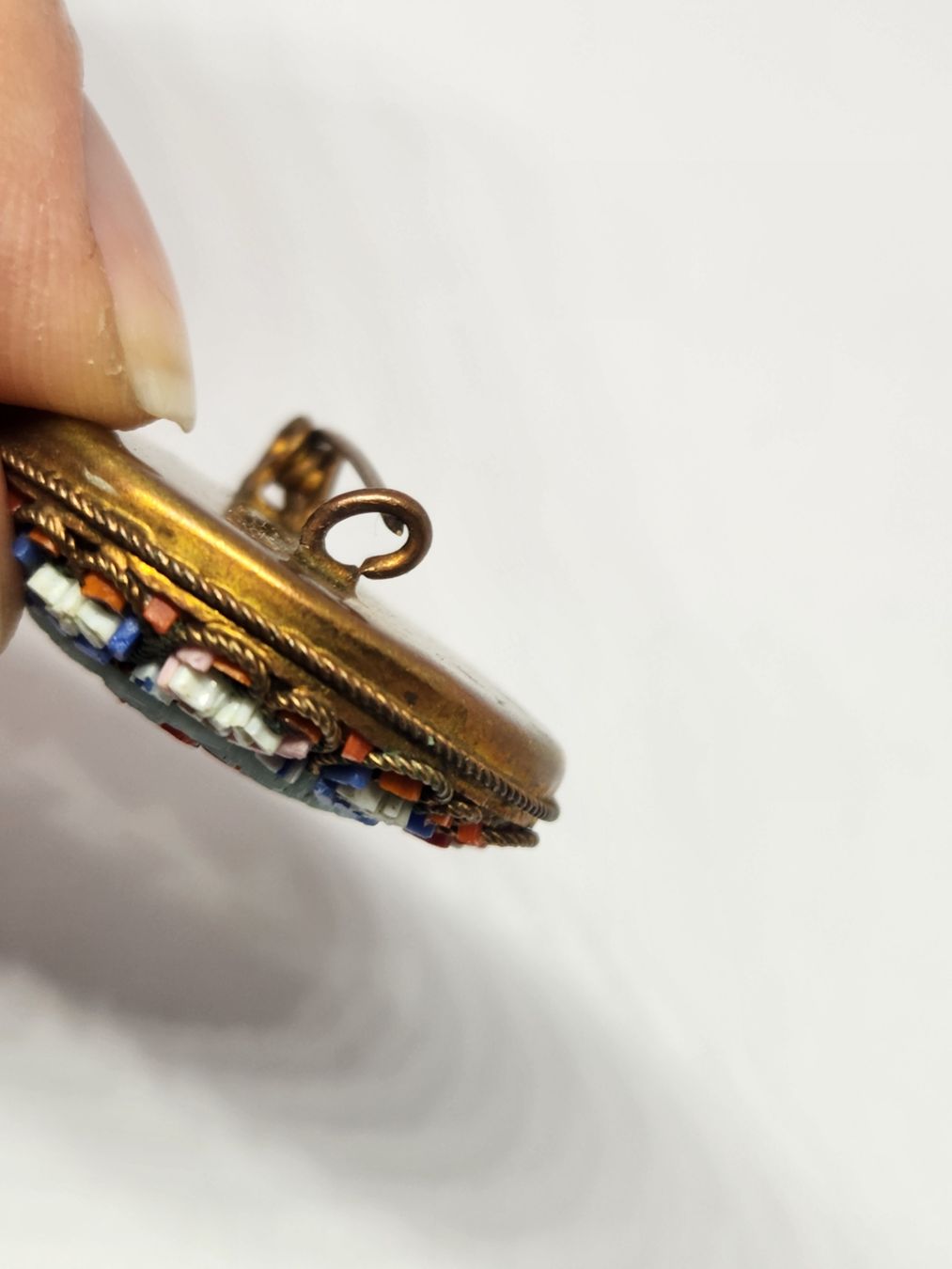 Spille & Fermagli: Vintage Micro-Mosaik Brosche, Blumenmuster – Usato da St. Gallen venduto da GIULESGG 5