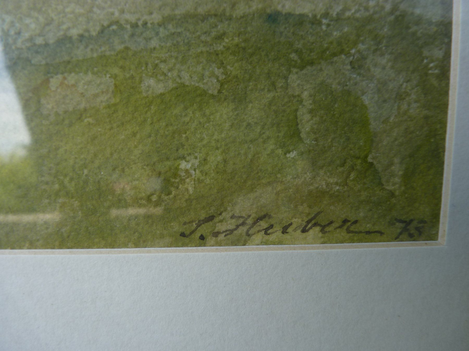 Dipinti: Aquarell Gemälde Berglandschaft 1973 gerahmt – Usato da Küsnacht ZH venduto da zoliboli01 2