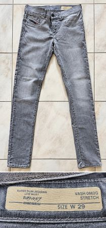 Diesel Damen Jeans – Super Slim Jegging – W29 – Grau