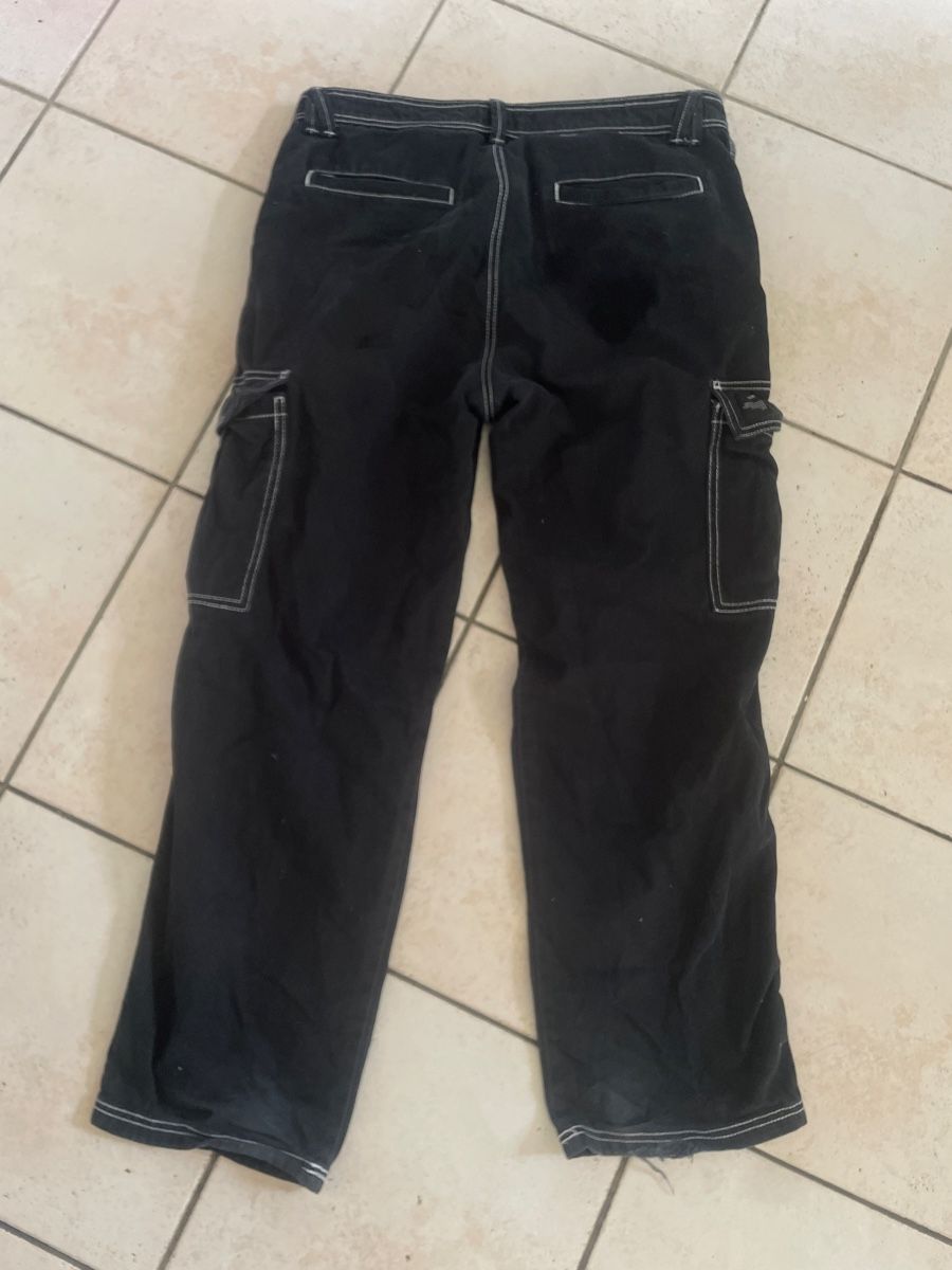 Pull&Bear Jeans: Pull&Bear Cargo Jeans, Schwarz, Grösse 46 – Usato da Obergerlafingen venduto da cabo4 1