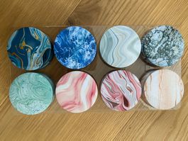 8x Blechdosen marmoriert Durchmesser ca 6cm