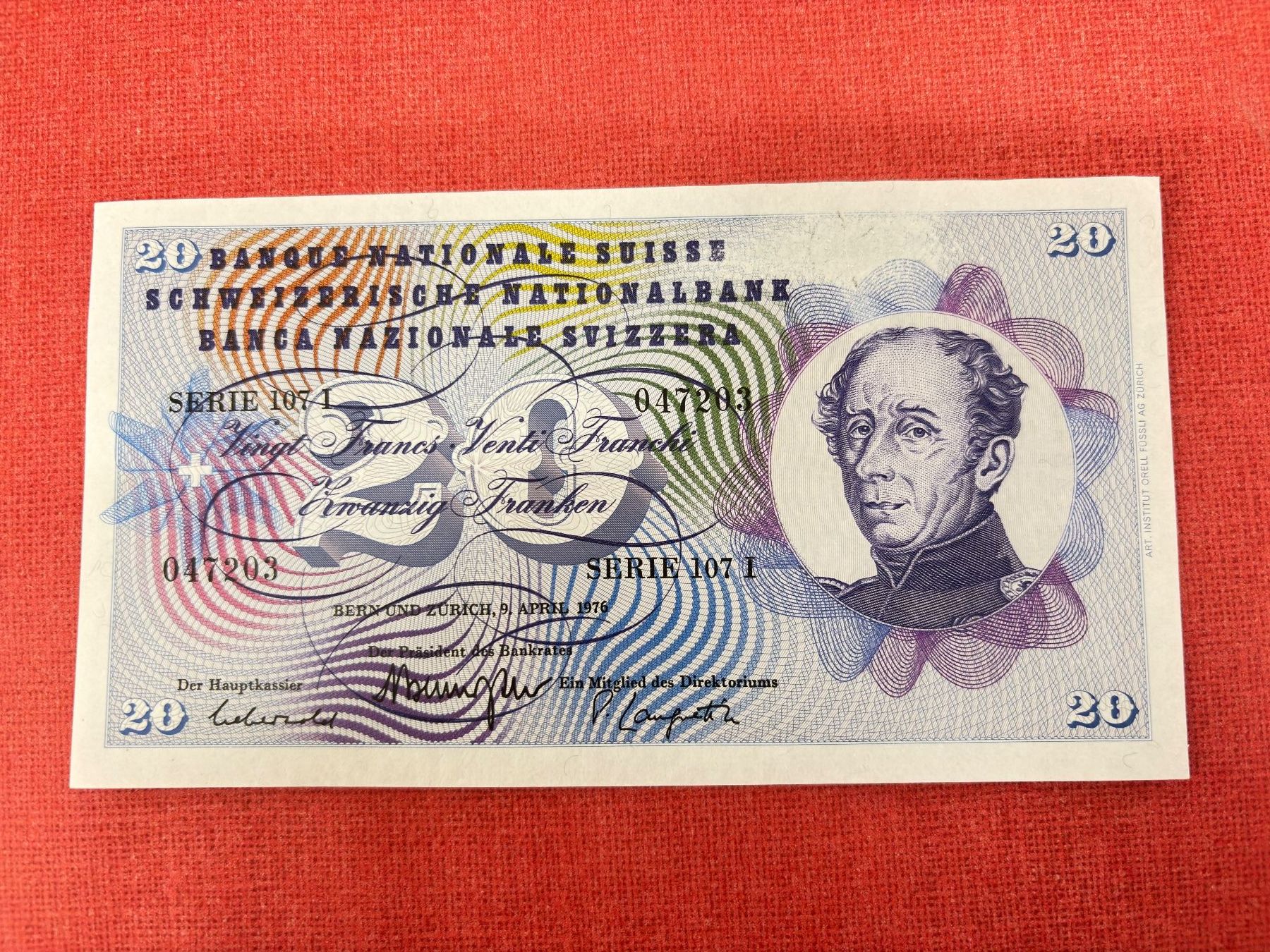 Billets de banque: 20 Franken Banknote 1976 gebraucht – D'occasion à Ormalingen par digital09