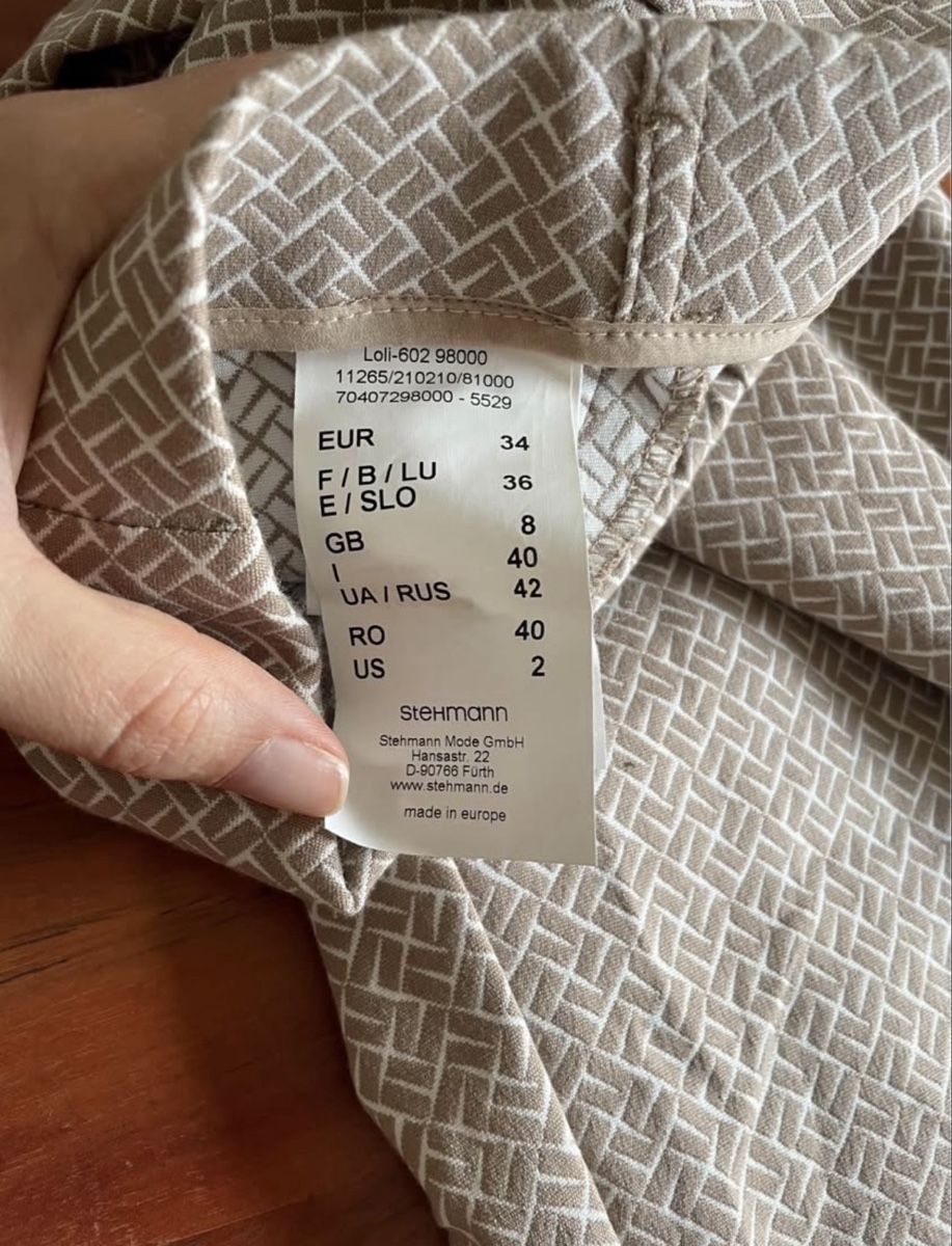 Pantaloni: Damen Stoffhose gemustert beige gebraucht – Usato da St. Gallen venduto da giu_5xcq 6