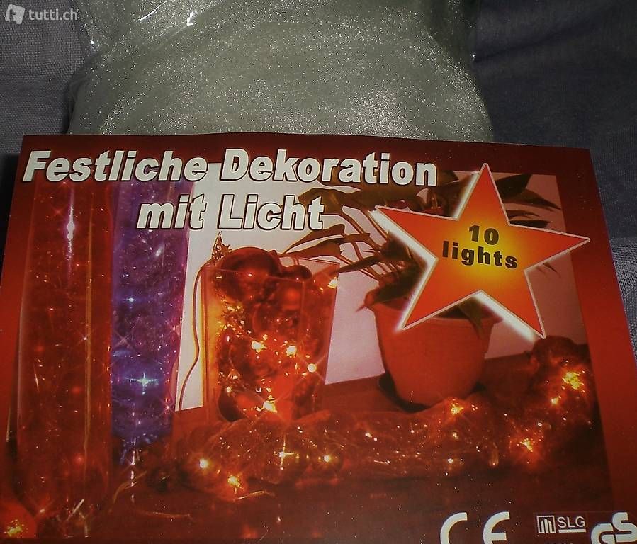 Alle Dekorationen: Weihnachtslicht, Teller+Dekosteine blau – Gebraucht aus Greifensee von Snowtime 1