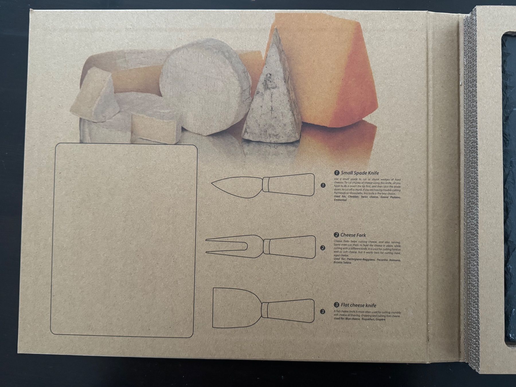 Servierplatten: Käsemesser Set mit Schieferplatte neu – Neu (gemäss Beschreibung) aus Dagmersellen von Nataschalaura 1