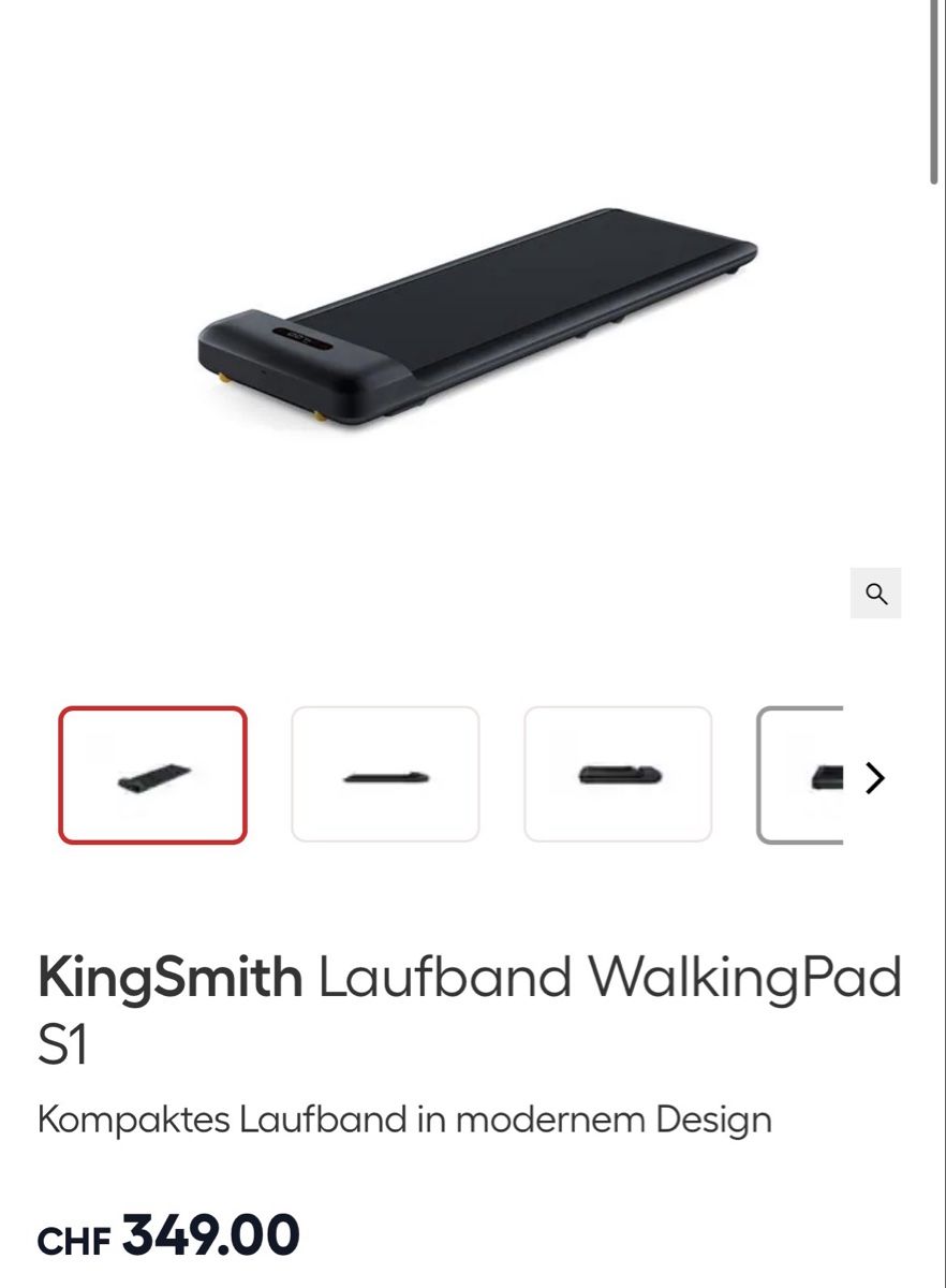 Kingsmith Hometrainer: Laufband KingSmith WalkingPad – Usato da Willisau venduto da Jael_Arnold 6