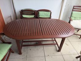 sunfun Gartenmöbelset Holz 8Stühle