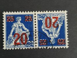 Kehrdruck K16, Sitzende Helvetia, gestempelt