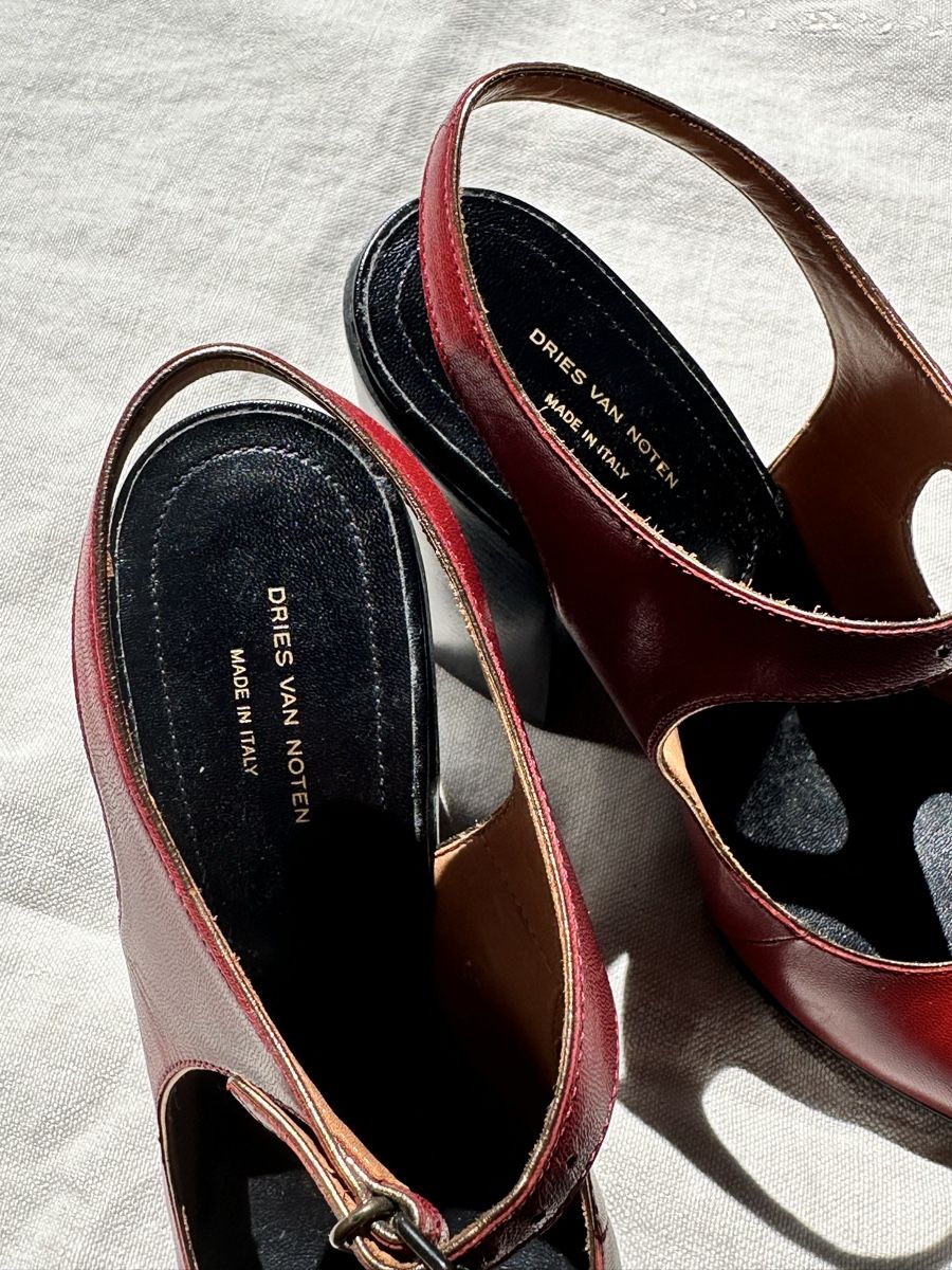 Dries Van Noten Chaussures femmes: Dries Van Noten red Slingback Pumps – Neuf (Voir description) à Gandria par dyscpk 8