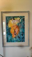Simone Erni Tempera /Bild, Mädchen mit Pferd, signiert