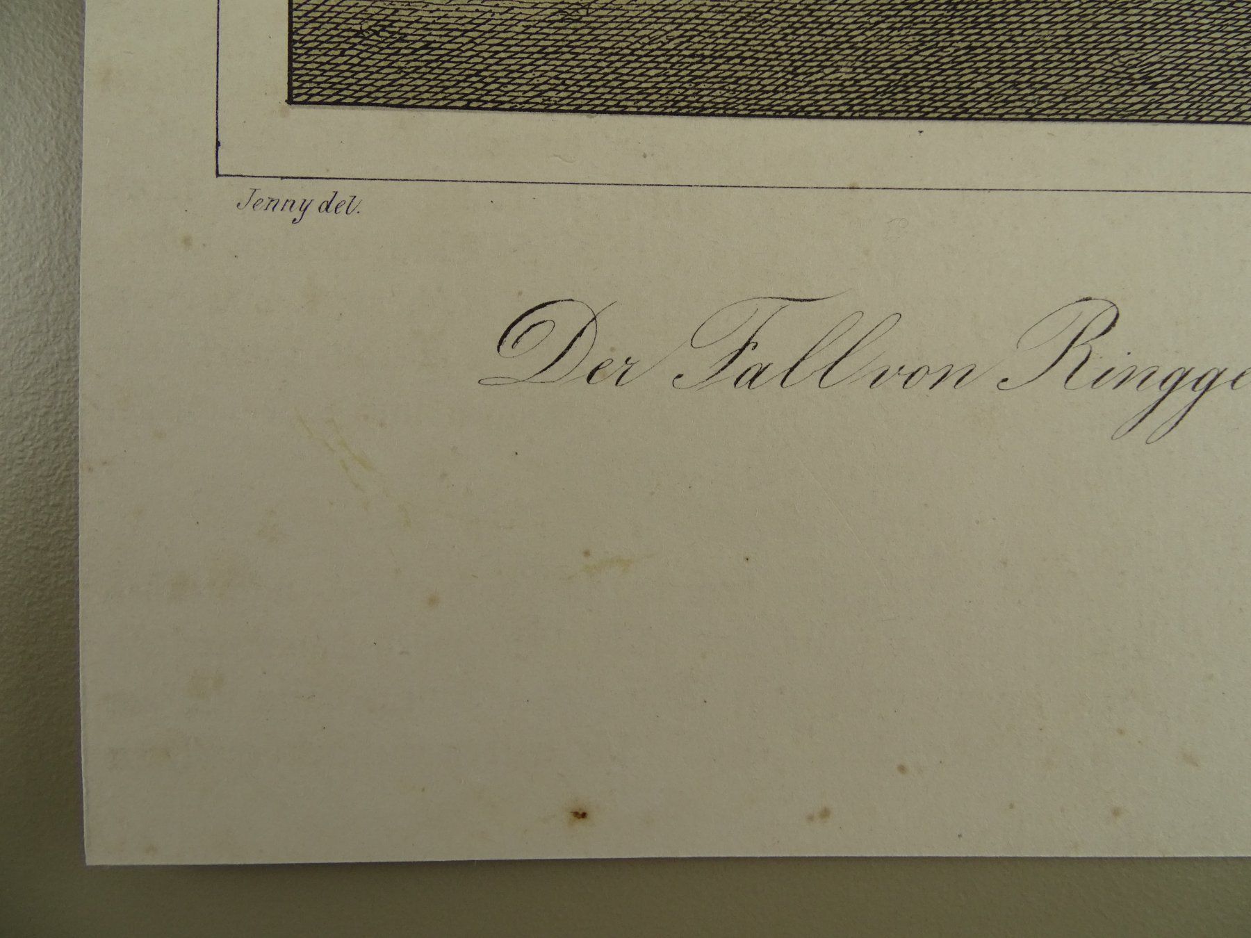 Stiche: DER FALL VON RINGGENBERG, LITHOGRAPHIE UM 1860 – Gebraucht aus Grüningen von Kartensammler 7