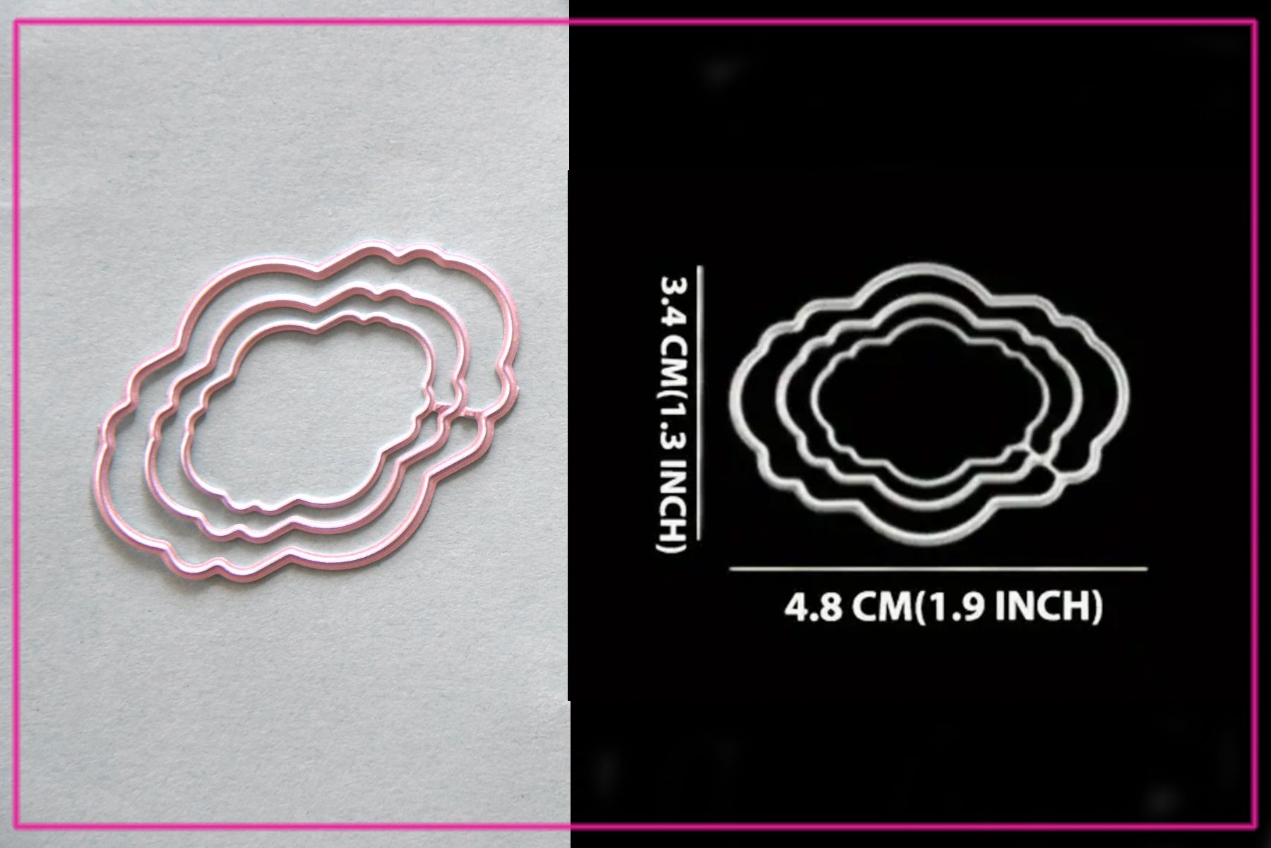 Schablonen: 3x gewellte Form/Rahmen  - Stanzschablone – Neu und originalverpackt aus Frenkendorf von jazzplatten