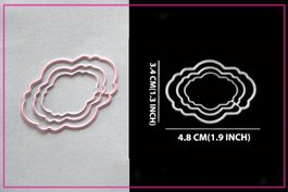 3x gewellte Form/Rahmen  - Stanzschablone
