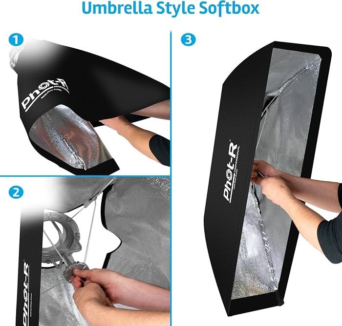 Blitze: Umbrella Style Strip Softbox + Honeycomb Grid Bowen – Gebraucht aus Goldau von Kseniya123 3