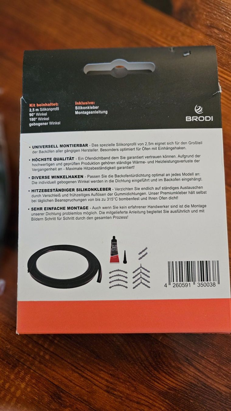 Sanitari: Backofendichtung kit - Brodi Universal – Nuovo e nell'imballaggio originale da Küssnacht am Rigi venduto da delanyc 1