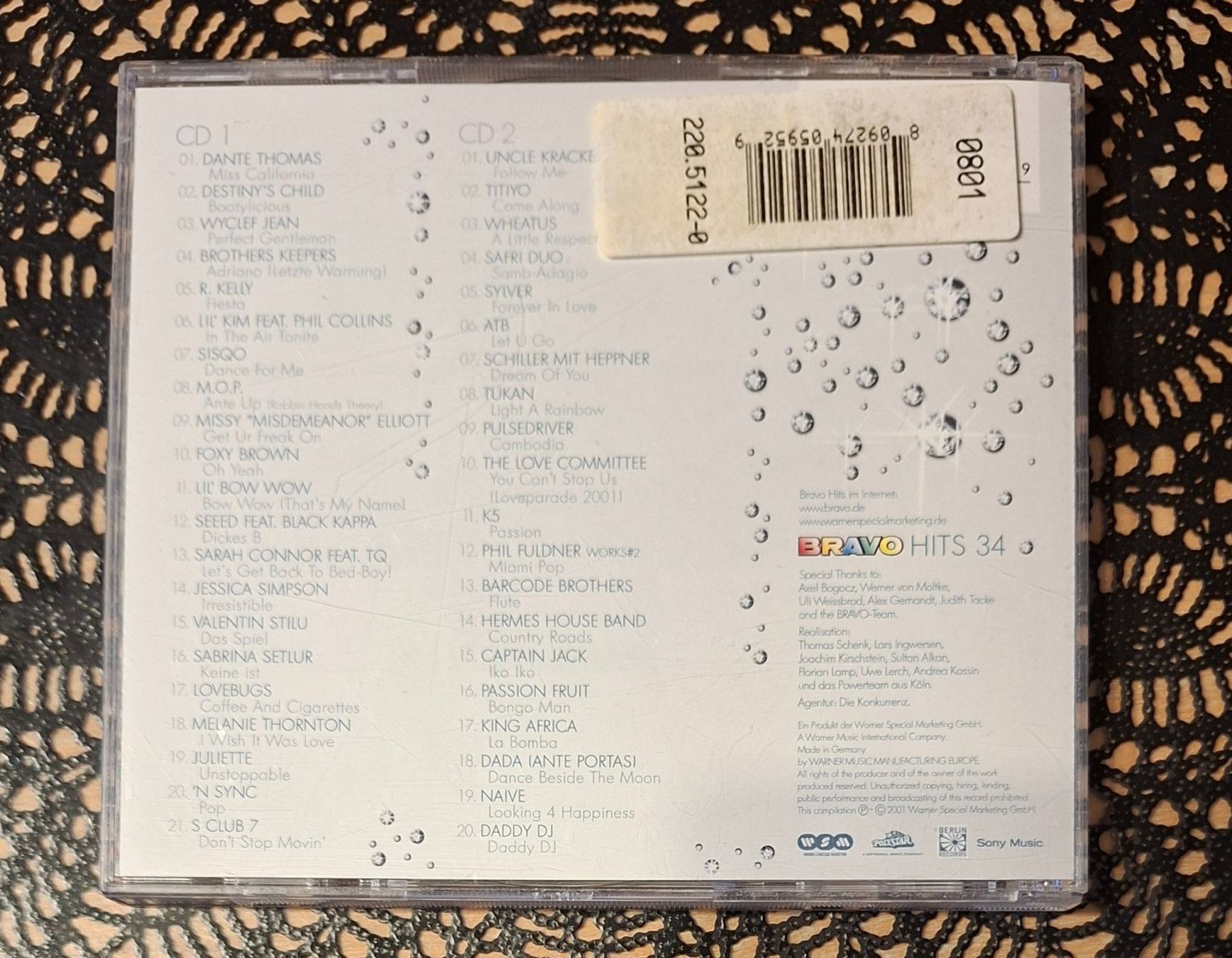 CD: Bravo Hits 34, Doppel CD, 2001, Hit Compilation, Sampler – Usato da Amriswil venduto da Celini3 1