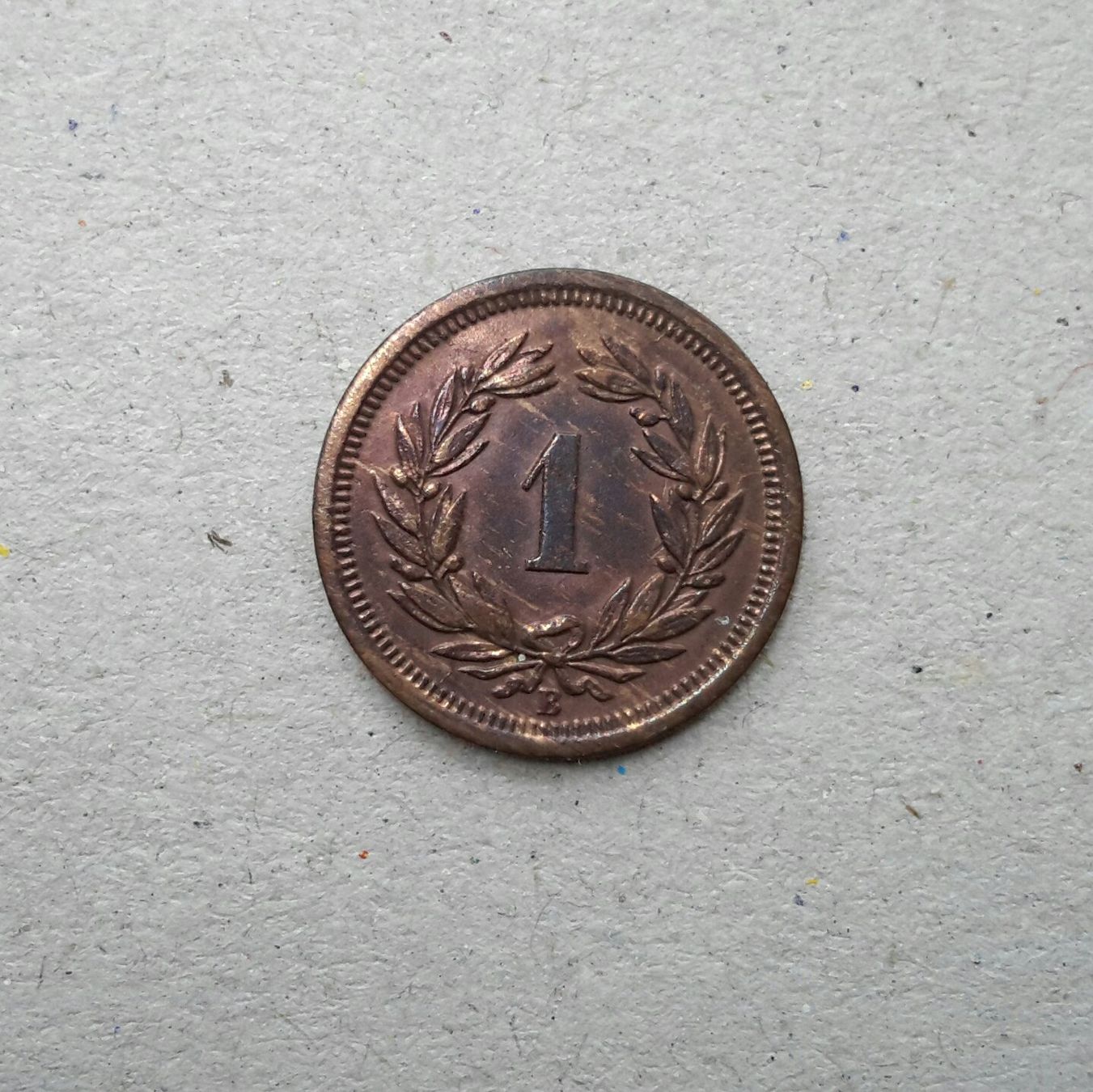 Alle Münzen: 1 Rappen 1898 , Bronze . – Gebraucht aus Burgdorf von Olli.34 1