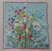 Taschentuch ±1960 "Blumen auf der Wiese" sehr guter Zustand