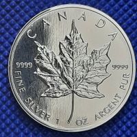 Maple Leaf Canada 1994 1 oz 9999 Fine Silver