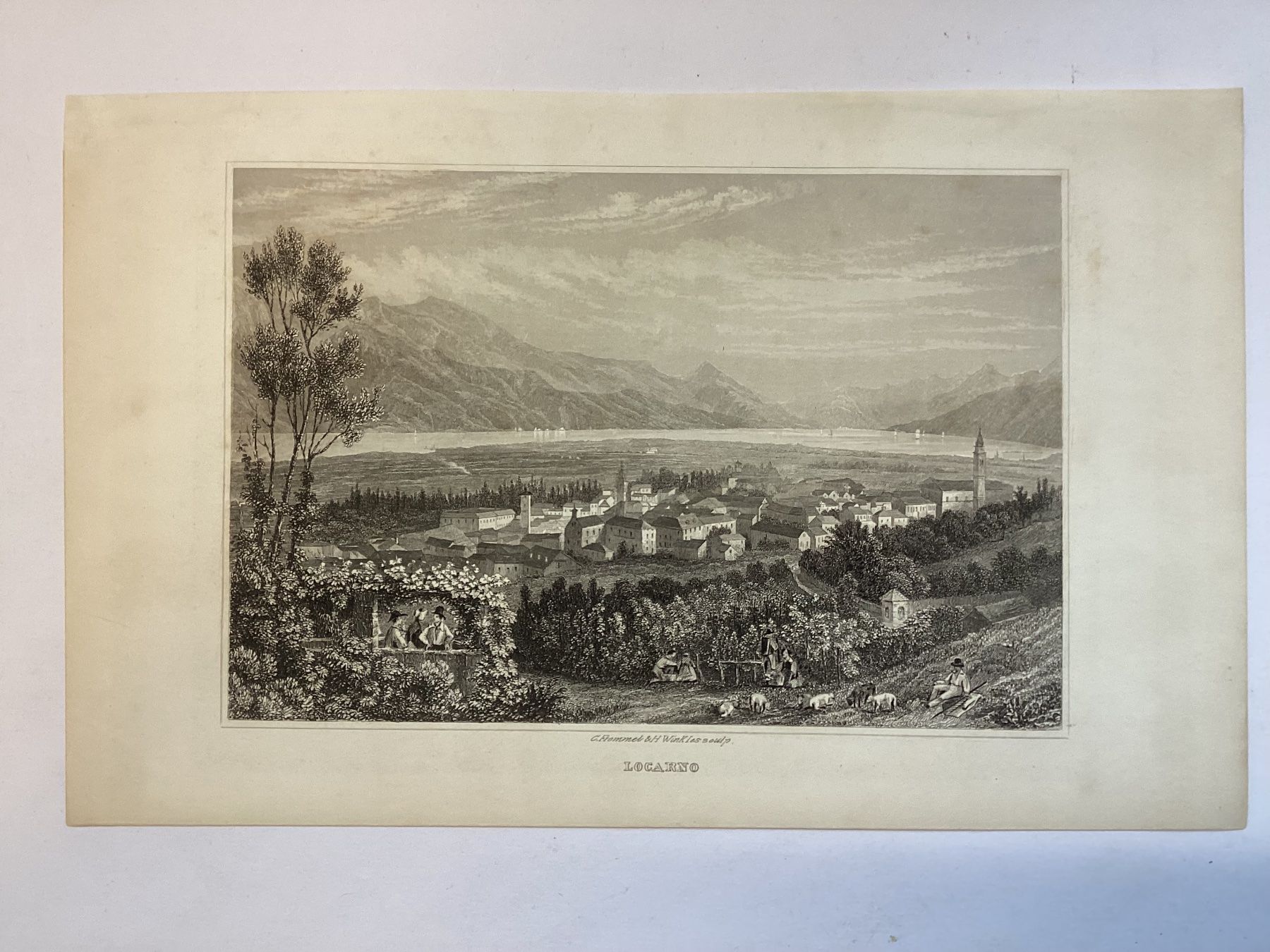 Incisioni: Original Stahlstich von  Locarno – Usato da Eglisau venduto da mar_5rn2