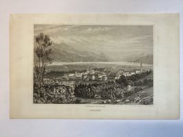 Original Stahlstich von  Locarno