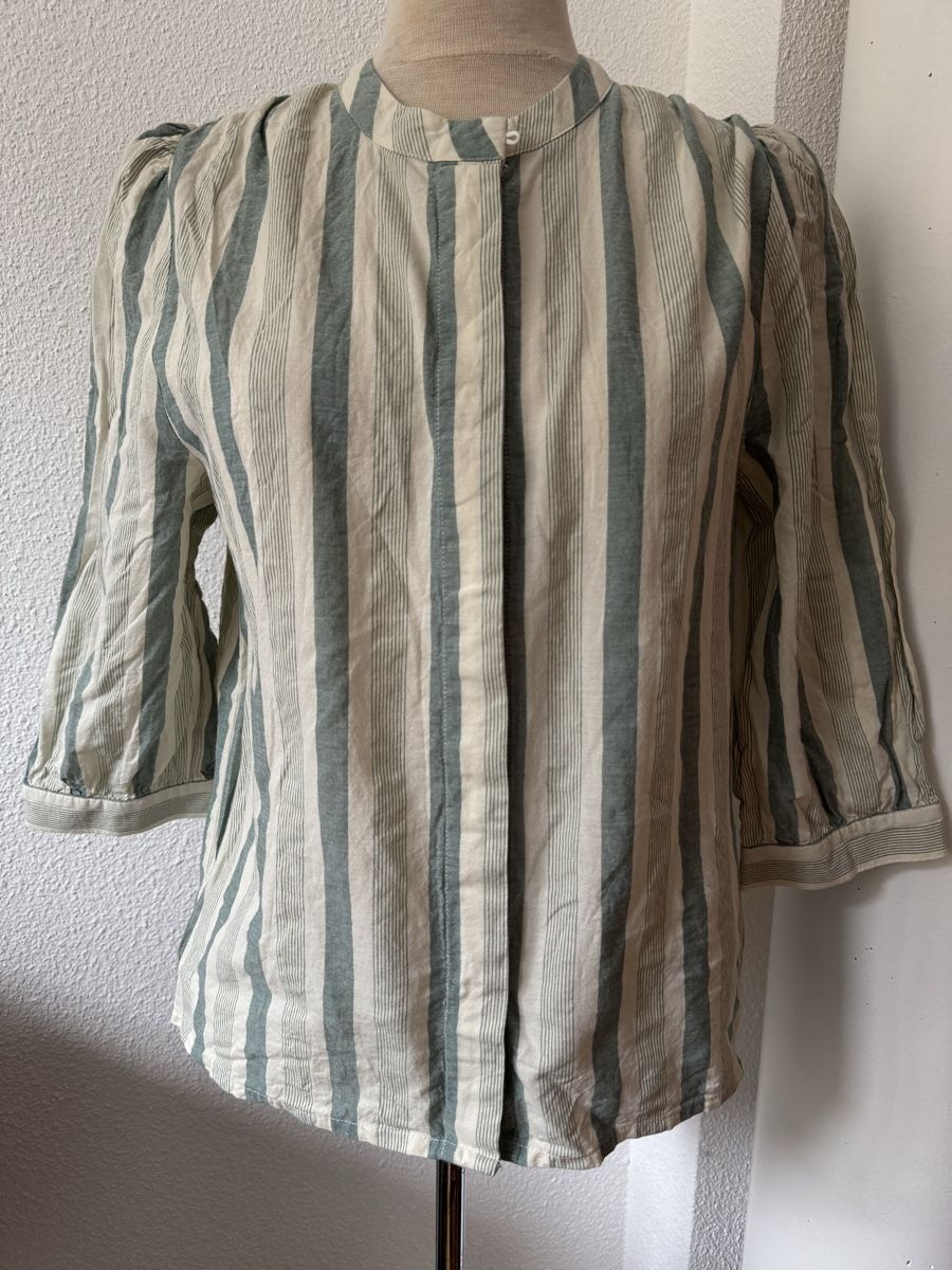 Blusen: Chemisier rayé YERSE,  taille S, coton et kapok – Neu (gemäss Beschreibung) aus Morges von sandy069