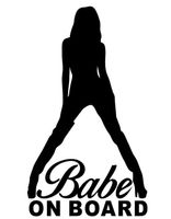 🚗 Sexy Autoaufkleber "Babe on Board", schwarz 👄💄
