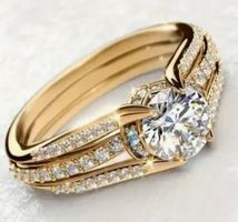 Ring Edelstahl gold (Grösse 52)