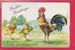 PRÄGEKARTE, EASTER GREETINGS, 28.3.1907