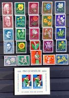 1958 - 62 Pro Juventute Gartenblume Sätze **