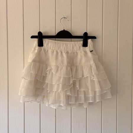Rare Hollister Skirt Cream Size S Ruffled Chiffon
