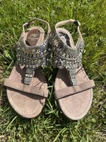 Sandalen Pat Calvin beige mit Steinen 
