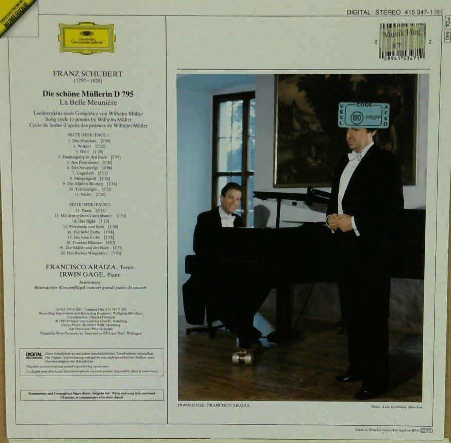 Schallplatten: Franz Schubert - Die schöne Müllerin – Gebraucht aus Luzern von Avacont 1