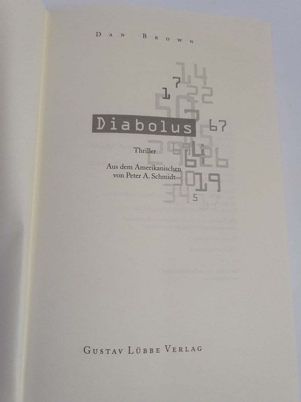 Libri: Dan Brown - Diabolus – Usato da Oberdorf BL venduto da BaldenEagle 1