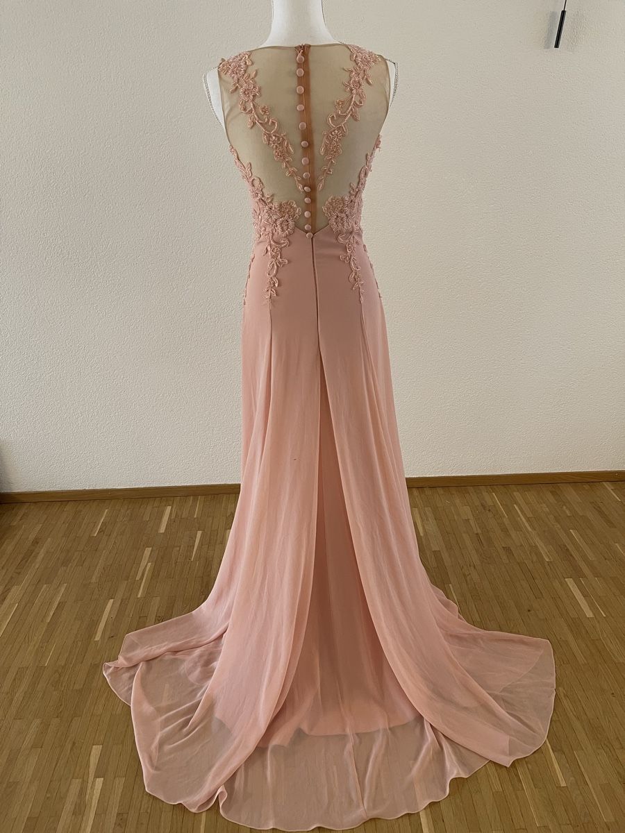 Kleider: lachsfarbenes Abendkleid mit Spitze, Gr. 36 – Gebraucht aus Stallikon von oez6e 1
