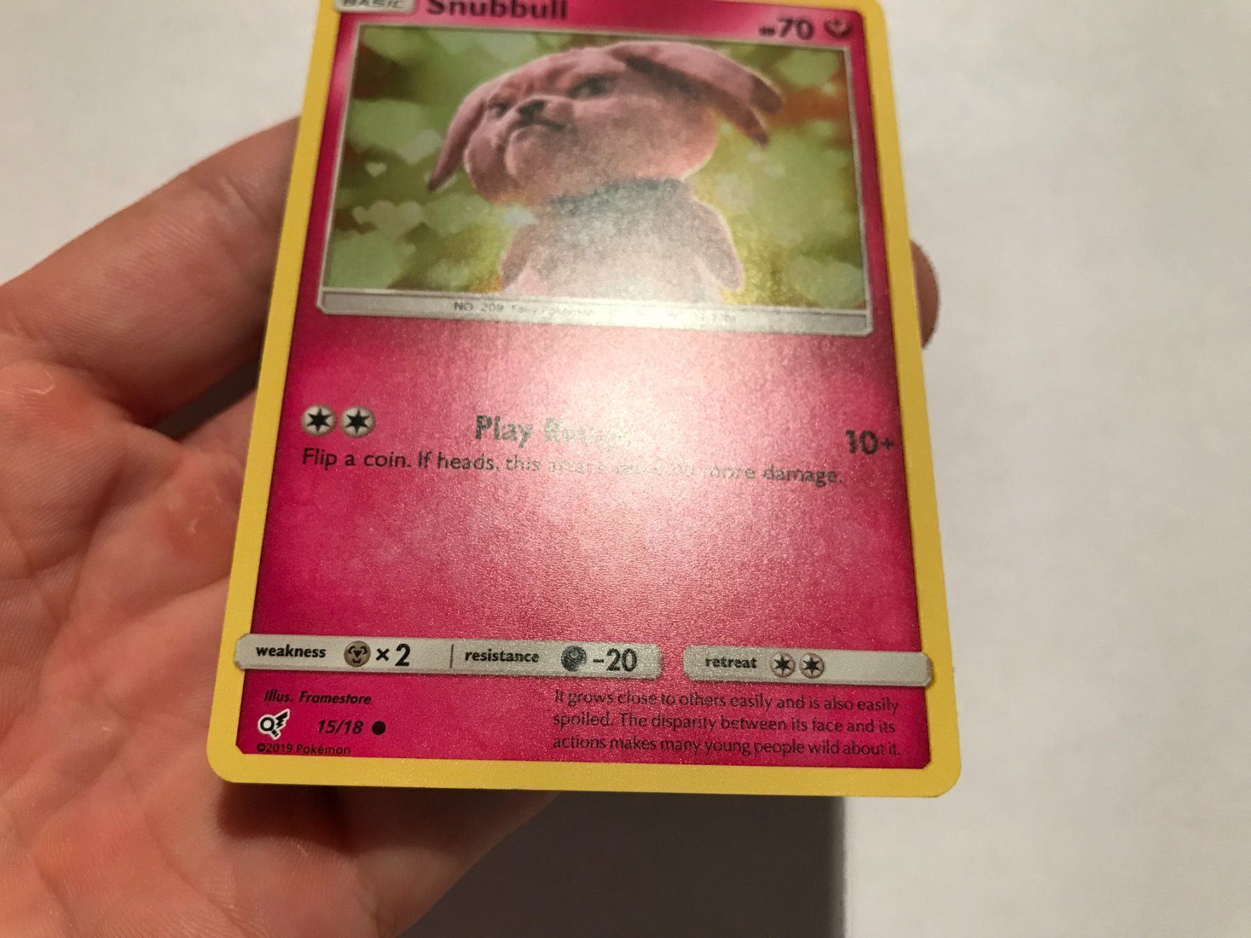 Pokémon Carte collezionabili: Snubbull holo Detective Pikachu – Nuovo (secondo la descrizione) da Hagendorn venduto da Pokecollectorch 1