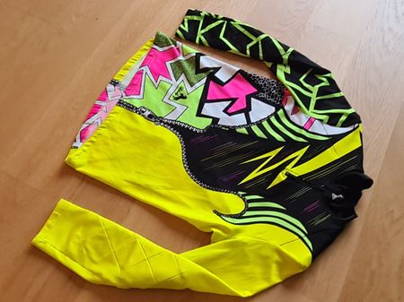 Vintage Blacky Switzerland Cycling Trikot/ M Neon 80er Jahre