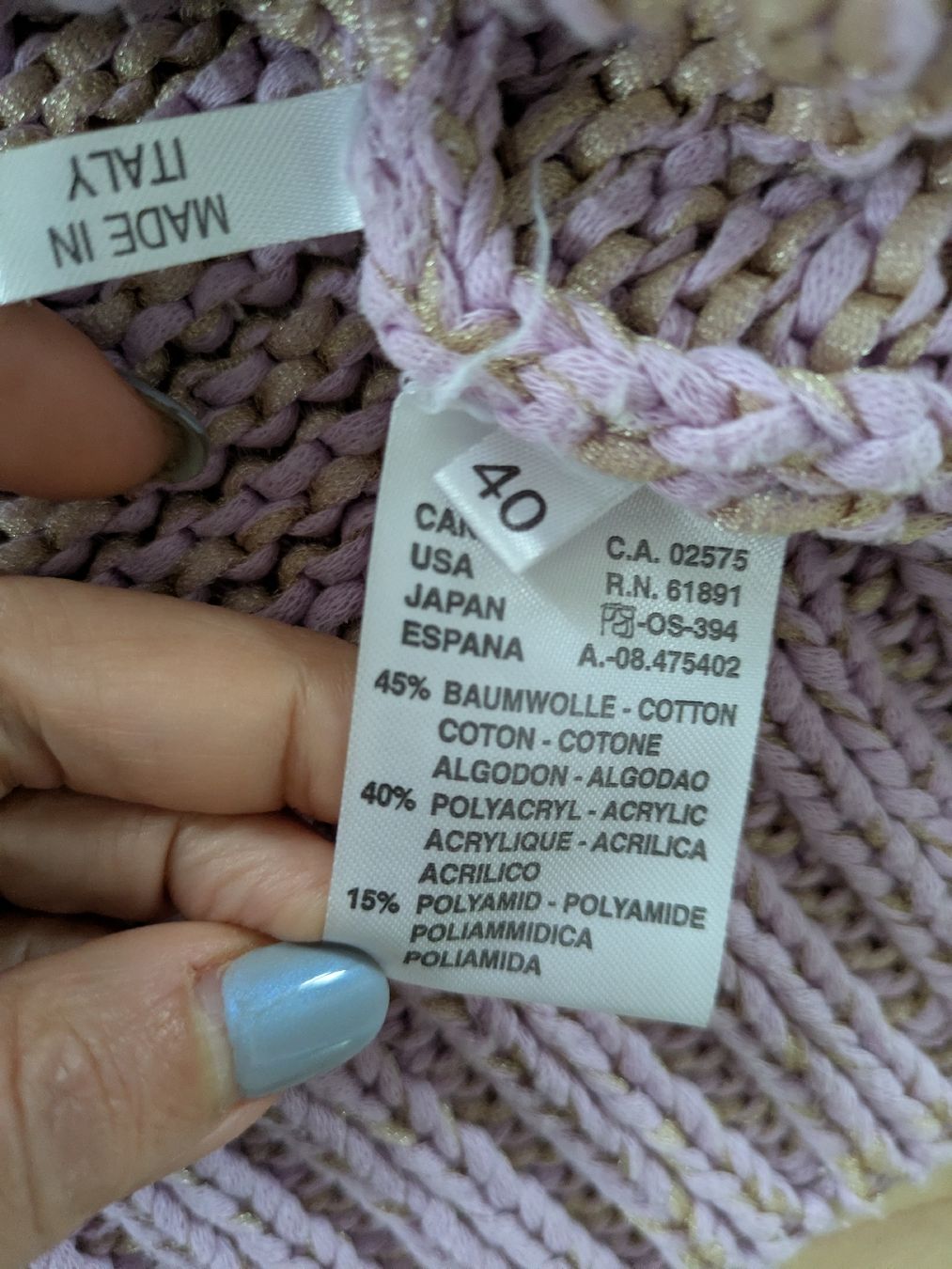 Pullover & Sweatshirts: Laurel Pullover, Gr. 40, Flieder-Gold, Made in Italy – Gebraucht aus Rieden AG von juliarieden 3