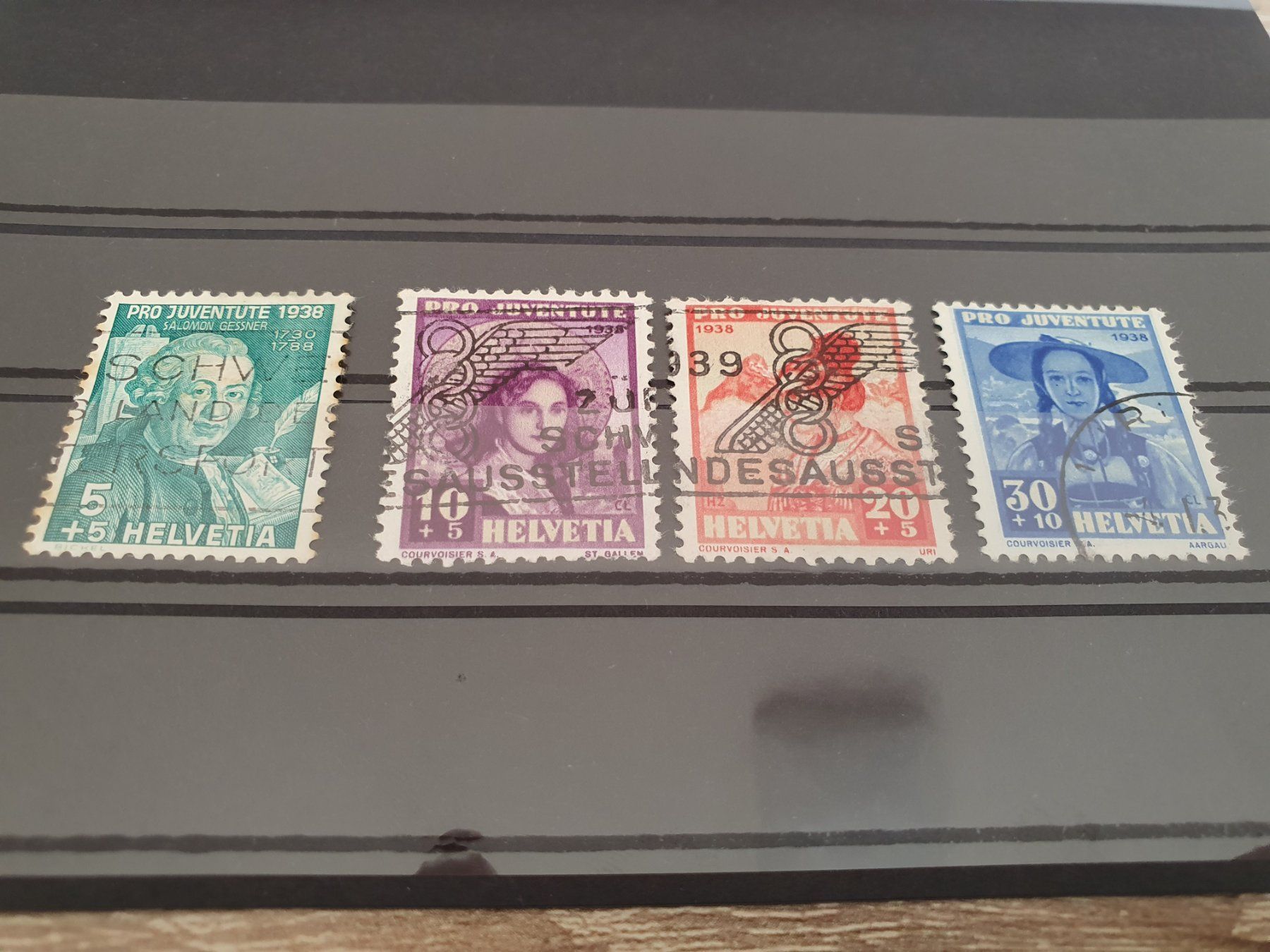 Tutti i francobolli: J85 - J88 Pro Juventute 1938 – Usato da Balgach venduto da SIMEON27