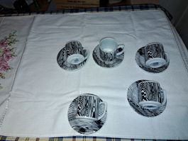 Graf von Henneberg Kaffeetassen Set, 5 Stück, Top Zustand!